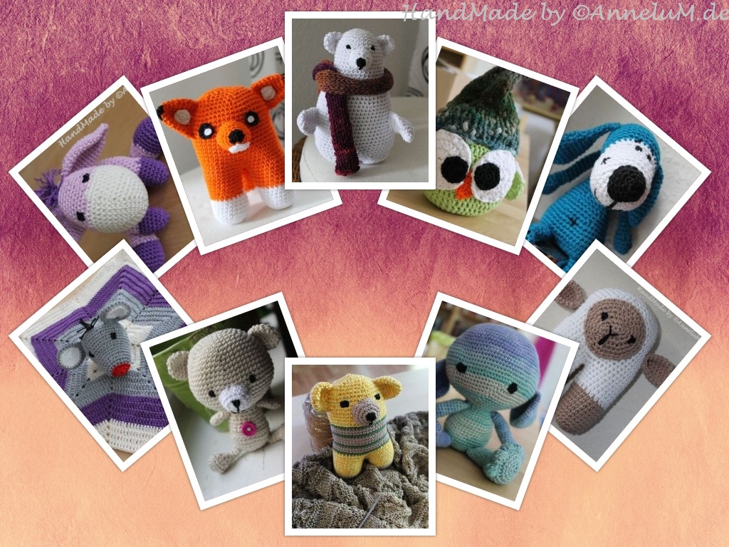 Diese Amigurumis habe ich 2016 gehäkelt.
