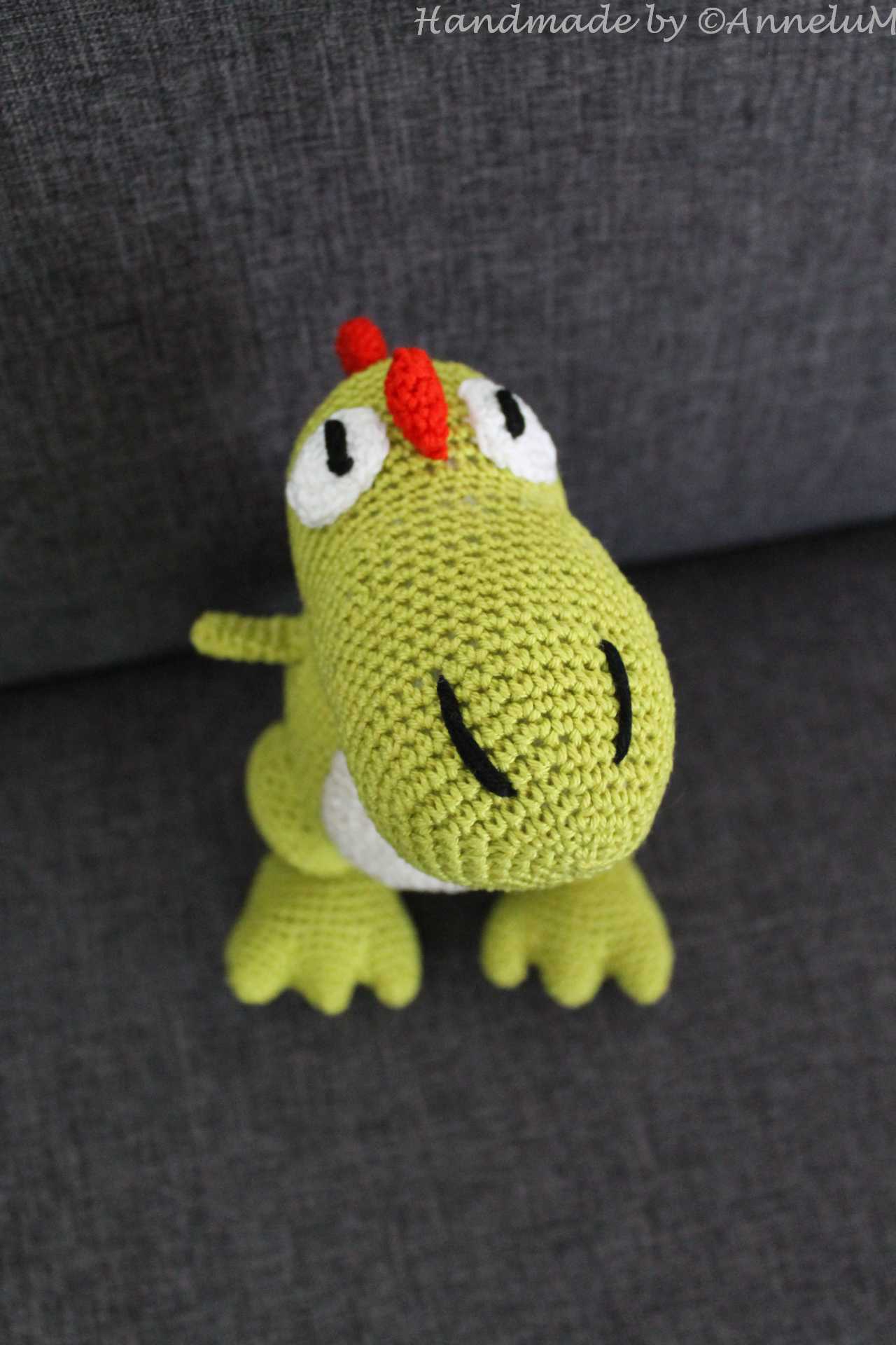 Tiny T-Rex Plush Handmade by AnneluM