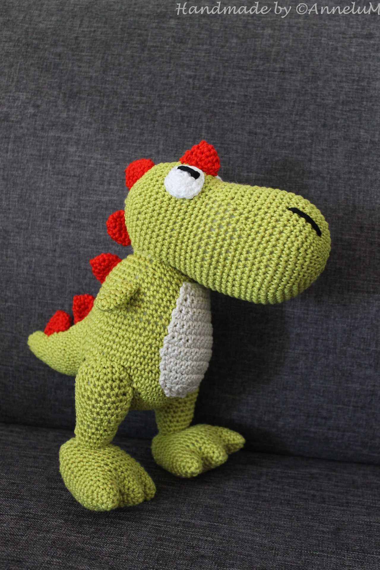 Tiny T-Rex Plush Handmade by AnneluM