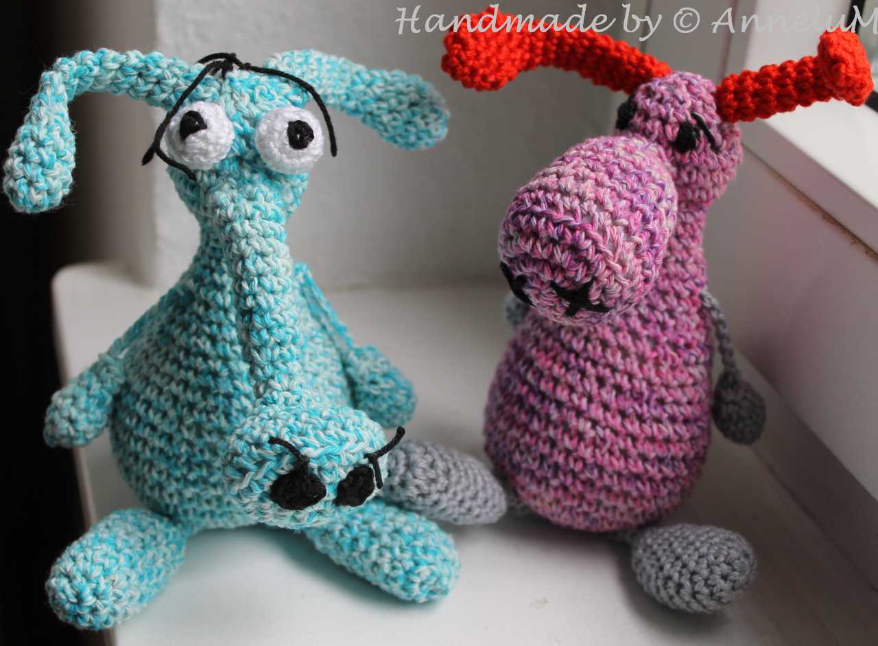 Freunde fürs Leben. Wattschwein und Elise. Handmade by AnneluM